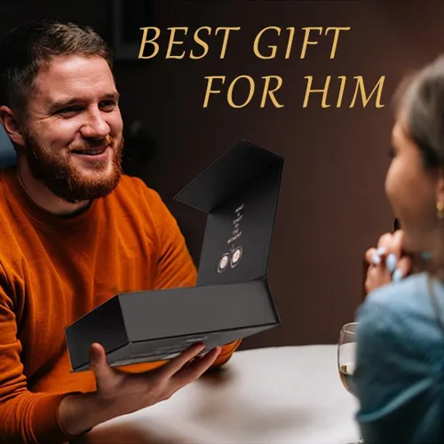 Vista 2 de Bolas de whisky reutilizables de 2.165 in, regalos de bourbon para hombres, rellenos de calcetines, piedras de hielo de whisky con pinzas, para papá