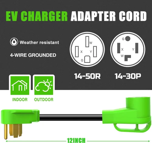Vista 10 de NEMA 14-30P a 14-30R/14-50R Divisor adaptador Y para secadora, cable adaptador de enchufe de salida de secadora de 4 puntas, 250 voltios, 10 AWG