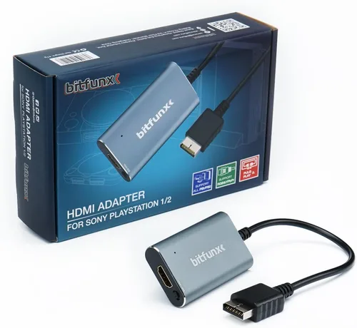 Adaptador HDMI PS2PS1 - Interruptor RGB a YPbPr integrado, adaptador de videojuegos Plug & Play sin retraso, adaptador convertidor HDMI para consola