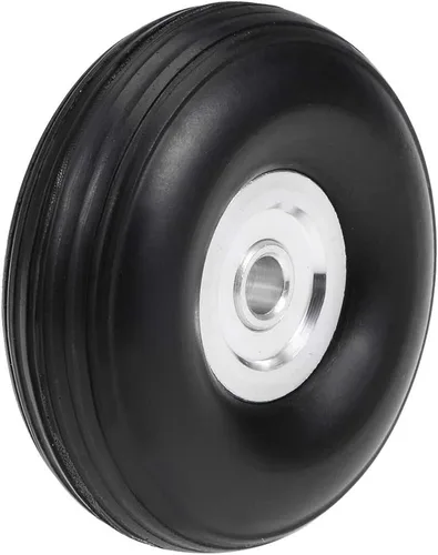 uxcell Juegos de neumáticos y ruedas para avión de coche RC, neumático de esponja de PU con cubo de aleación de aluminio, 1.5 pulgadas