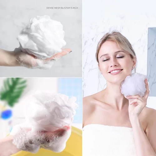 Vista 7 de Esponja de ducha de lufa de baño, esponja para el cuerpo, exfoliante, bola (6 unidades)