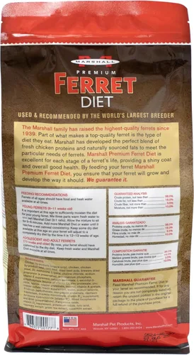 Vista 8 de Bolsa de 1.8 kg de dieta premium para hurones de Marshall