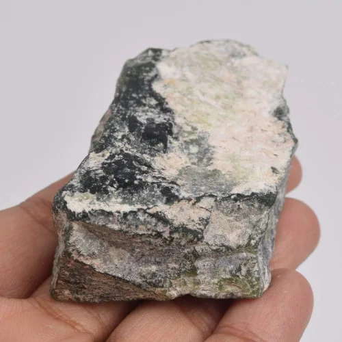 Vista 3 de GEMHUB AAA++ Calidad Serpentina 430.00 Ct Natural Crudo Certificado Verde Serpentina Envuelto Piedra, Gema