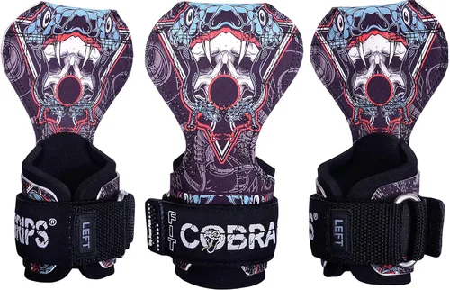 Vista 38 de Cobra Grips PRO Weight Lifting Gloves Heavy Duty Straps Alternative with Power Lifting Hooks Padded Wrist Support for Deadlifts & Bodybuilding