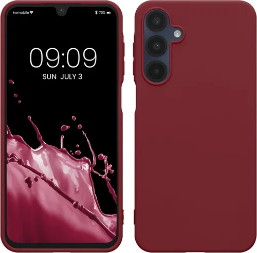 Vista 64 de kwmobile Funda compatible con Samsung Galaxy A12 - Funda protectora de silicona TPU suave y delgada - Verde oscuro mate
