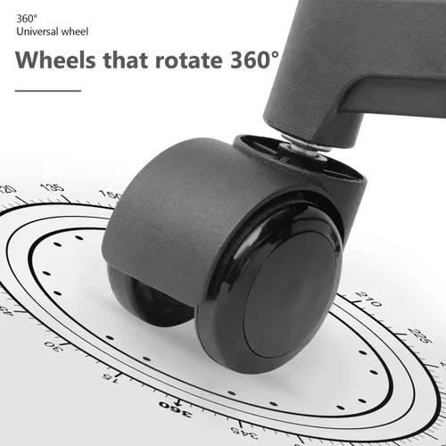 Vista 7 de OS MOTOR Sillas de oficina en casa, sillas de escritorio ergonómicas de malla con respaldo medio con soporte lumbar, diseño giratorio ajustable