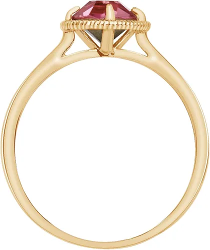 Vista 2 de Tienda Collection 10k Gold Imported Crystal March Birthstone Ring