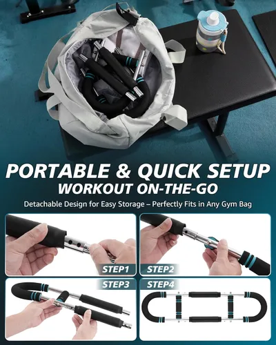 Vista 7 de Twister Arm Exerciser, Adjustable Spring Workout Bar, Forearm Triceps Chest Inner Thigh Muscle Enhanced Exercise Strengthener, Upper Body Strength