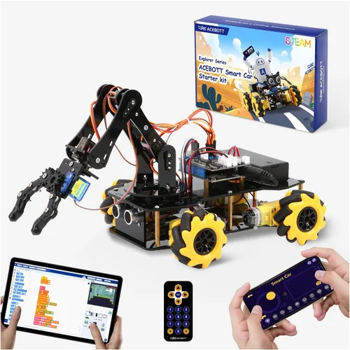 Vista 11 de Kit de tanque de robot solar con cámara inteligente ESP32 5 en 1, kit de robótica de juguete STEM para niños de 8 a 16 años, aplicación y control