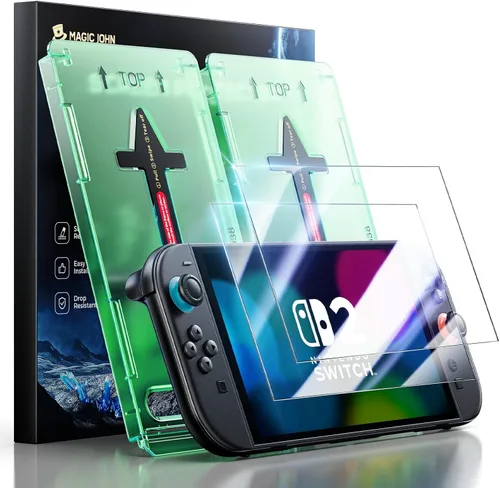 MAGIC JOHN Protector de pantalla de protección ocular para Nintendo Switch 2 de 7.9 pulgadas 2025, antirreflejo, filtro de luz azul, transparente