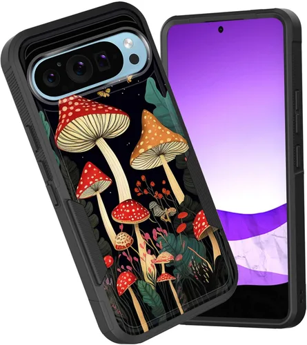 Vista 65 de Funda para Pixel 7a, funda protectora híbrida de doble capa resistente a prueba de golpes de policarbonato duro de silicona suave TPU para Google