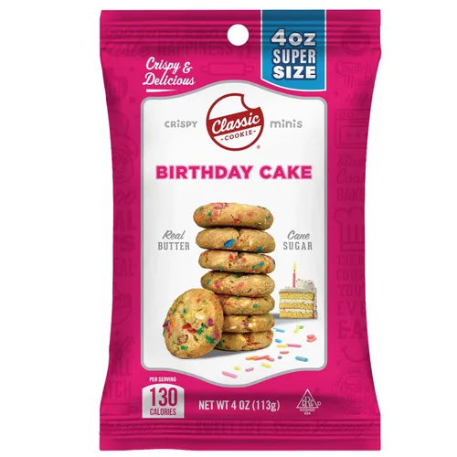 Vista 8 de Classic Cookie, Mini galletas crujientes, bolsas de chispas de chocolate de 4 onzas, 24 bolsas