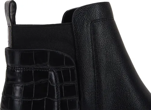 Vista 6 de Botas de tobillo elásticas para mujer, con suela de lengüeta, tacón grueso, tacón medio de bloque