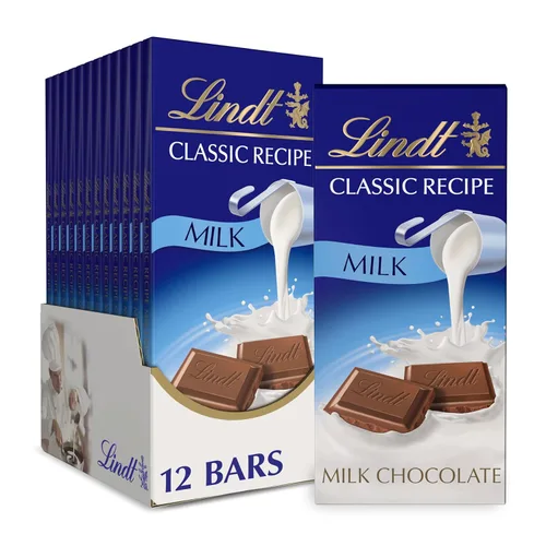Vista 12 de Lindt CLASSIC RECIPE - Barra de caramelo de chocolate blanco con galletas y crema, caramelo de chocolate blanco con piezas de galletas de chocolate