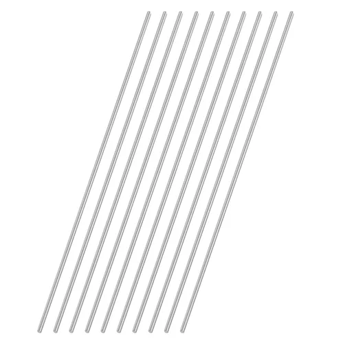 Vista 10 de Varilla redonda de acero inoxidable 304 de 0.039 in x 11.811 in, varillas de eje sólido de metal, barra de torno para manualidades