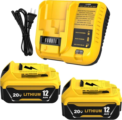 Vista 9 de Paquete de 4 baterías de repuesto 8ah DCB208 para batería Dewalt 20V DCB207 Yellow