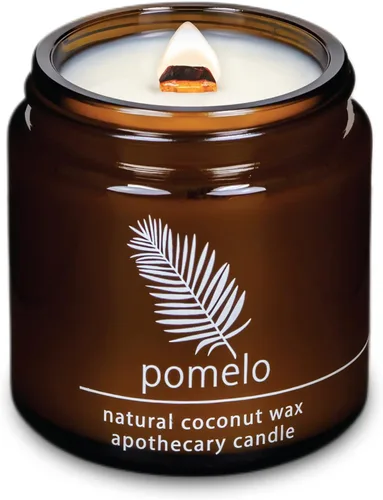 Vista 45 de Vela de mecha de madera agrietada Hemlock Park hecha a mano con cera de coco natural (grande de 16 oz, ámbar)