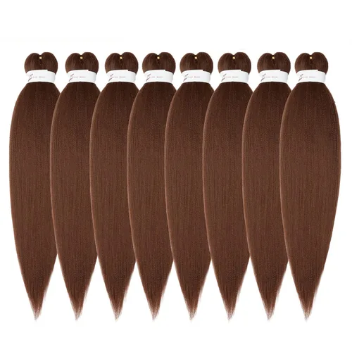 Vista 35 de Cabello trenzado preestirado de 14 pulgadas, 3 paquetes de cabello corto para trenzar, sin picazón, ajuste de agua caliente, extensiones de cabello