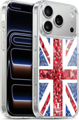 Vista 45 de Head Case Designs Blue Gingham Union Jack Collection - Funda de gel suave compatible con Apple iPhone 7 Plus/iPhone 8 Plus