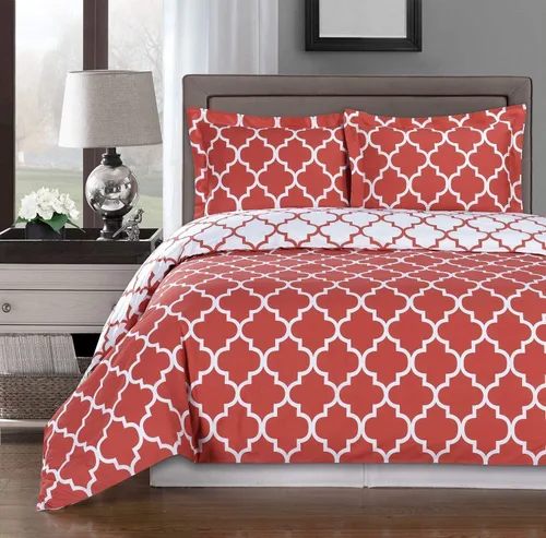 Vista 16 de Royal Hotel Bedding Agnes - Juego de funda de edredón floral de 3 piezas, tamaño King/Cal-King, 100% algodón, 300 hilos de algodón