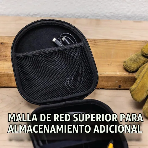 Vista 5 de DEWALT - Funda protectora resistente para auriculares Pro Max con banda para el cuello Lightweight w/EVA Earphone Hard Shell Case, Headset Travel