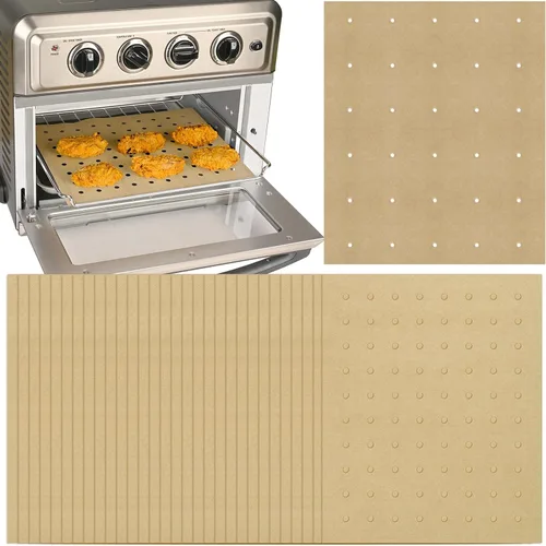 Vista 10 de WMKGG Papel pergamino para freidora de aire sin blanquear, 100 forros perforados desechables para freidora de aire Ninja Foodi Grill 5 en 1 AG301 4qt