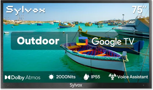 Vista 16 de SYLVOX Nueva TV inteligente para exteriores de 43”, Rendimiento impermeable superior, Acabado mate mejorado para efecto antirreflejos mejorado