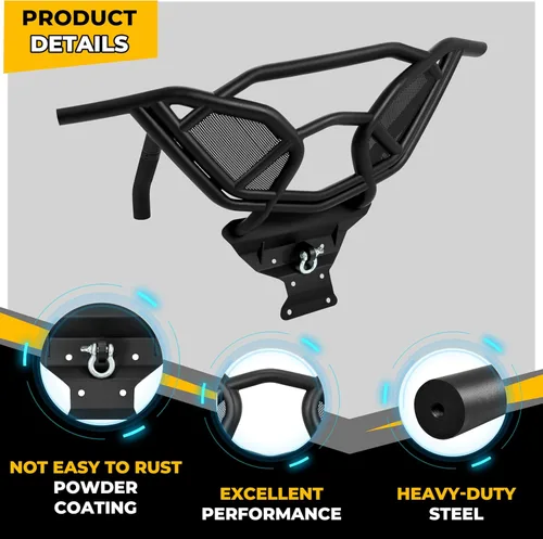 Vista 5 de KUAFU Parachoques trasero con rejilla de malla protectora compatible con modelos Can-Am Maverick X3 900 Turbo DS MAX X de 64" y 72" 2017-2023
