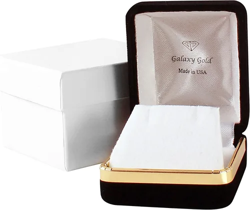 Vista 5 de Pendientes de oro sólido GG de 14 quilates con cierre de oro galaxia