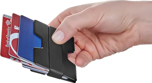 Vista 4 de ROCO MINIMALIST - Billetera delgada de aluminio con bloqueo RFID, número 2