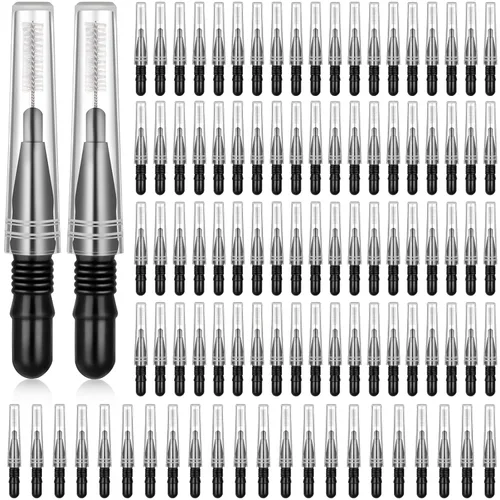 BBTO 100 piezas de llaves de cepillo dental hilo dental para limpiador interdental, palillo de dientes, cabezal de hilo dental, limpiador oral de