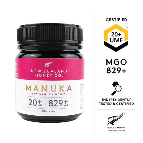 Vista 6 de New Zealand Honey Co. Paquete especial de miel de manuka UMF 20+ / UMF 24+, certificado UMF / 8.8oz