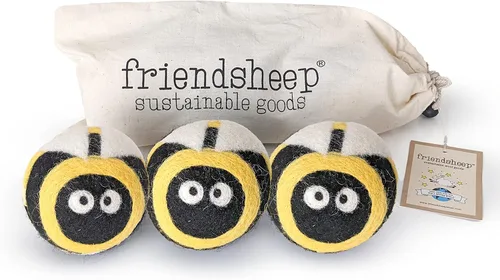 Vista 21 de Friendsheep Bolas secadoras de lana, alternativa orgánica reutilizable para suavizantes de telas para lavandería, hechas a mano, comercio justo