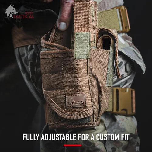Vista 4 de WOLF TACTICAL Funda de pierna caída para 9mm, funda de muslo para hombres, funda de pierna para pistolas, funda de pierna con correa de sujeción
