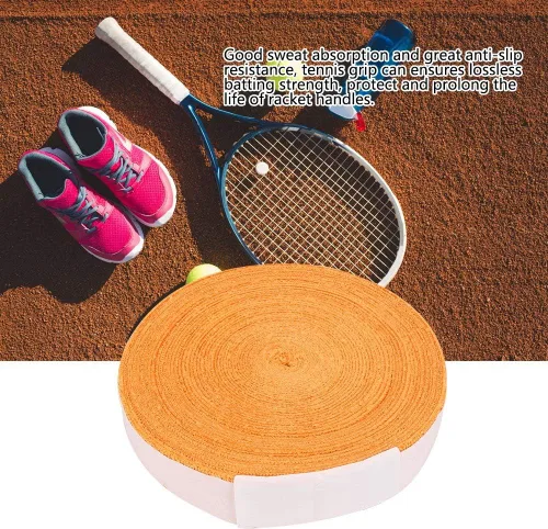 Vista 7 de Cinta de agarre para raqueta, antideslizante, transpirable, absorbe el sudor, cinta de agarre para raquetas de tenis para raquetas de bádminton