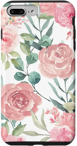 Vista 12 de iPhone 16 Pastel Pink Flower Print - Watercolor Floral Petals Blossom Case