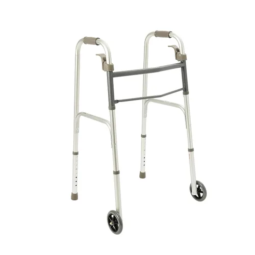 Medline Andador plegable con pala – Cómodo, maniobrable, para lesiones, soporte de peso moderado adecuado para adultos y personas mayores