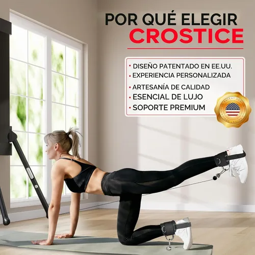 Vista 8 de Correa de tobillo compatible con máquina tonal, correas de tobillo para gimnasio en casa inteligente, accesorio para máquina de cable con ajuste