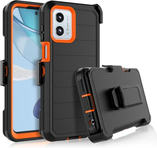 Vista 9 de Njjex Funda resistente para Moto G 5G 2023, para Motorola G 5G 2023 con funda de clip para cinturón, protector de pantalla integrado resistente a