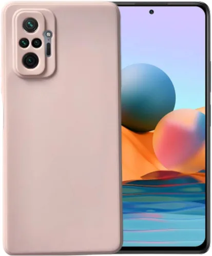 Vista 3 de Compatible con Xiaomi Redmi Note 10 Pro Gel de silicona líquida suave Teléfono celular Mobile Basic Carcasa trasera cubierta funda para (beige)