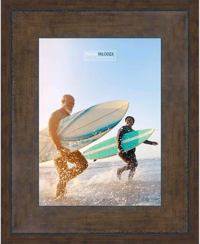 Vista 4 de Poster Palooza 23x32 Contemporary Antique Gold Complete Wood Picture Frame with UV Acrylic Plexiglass, Foam Board Backing & Hardware Included