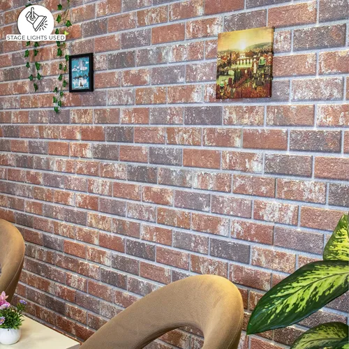 Vista 5 de IZODEKOR Paneles de pared 3D efecto ladrillo, revestimiento, aspecto de piedra, revestimiento de espuma de poliestireno para sala de estar, cocina