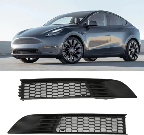 Vista 4 de Rejilla frontal de malla protectora para Tesla, rejilla de ventilación de entrada de aire, repuesto para Tesla 2020-2023, parachoques de malla