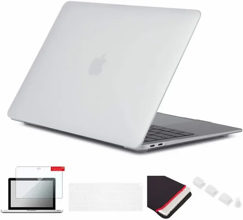 Vista 10 de Pack 5 en 1 de carcasa para MacBook Air, de Se7enline, de plástico duro, tacto suave, con protector de teclado de silicón, protector de pantalla