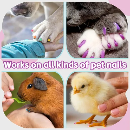 Vista 6 de Esmalte de uñas para perros, regalo de cumpleaños para perros, 18 colores de esmalte de uñas de perro, de secado rápido, seguro para perros,