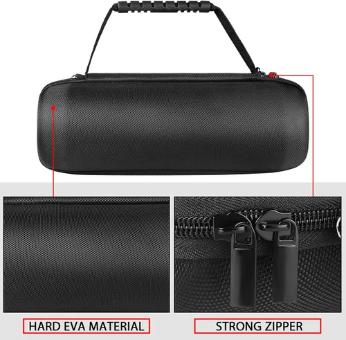 Vista 3 de Geekria Funda protectora compatible con JBL Charge 5, Charge 4 altavoz Bluetooth portátil, funda protectora de repuesto para viajes, bolsa