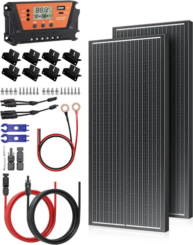 Vista 16 de Panel Solar de 18BB 100 Vatios, Panel Solar N-Type de 12V 100W, Módulos PV Monocristalinos de Alta Eficiencia del 25% para RV, Marino, Techo