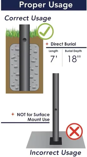 Vista 5 de Solus SP7-C320-WH-2PK - Poste de lámpara para exteriores de 7 pies, poste de luz tradicional en el suelo con brazo cruzado, toma de corriente a