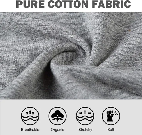 Vista 4 de UMMISS - Ropa interior de algodón de cintura alta para mujer cobertura completa suave cómoda multi paquete