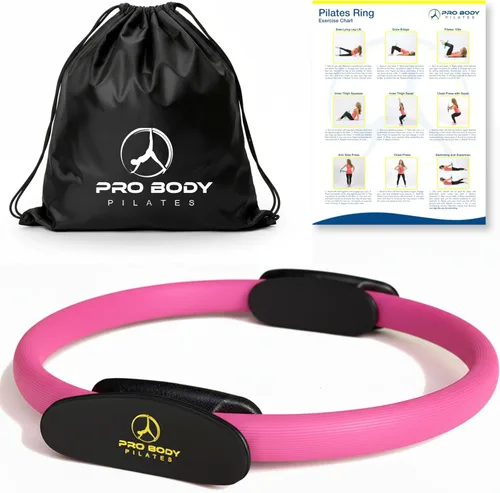 ProBody Pilates Círculo de Fitness Anillo de Pilates de 14 Pulgadas para Enfocarse en Tonificar Muslos Internos, Brazos y Core
